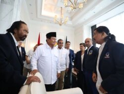 Prabowo Subianto Temui Surya Paloh di NasDem Tower: Saya Datang untuk Menghormati