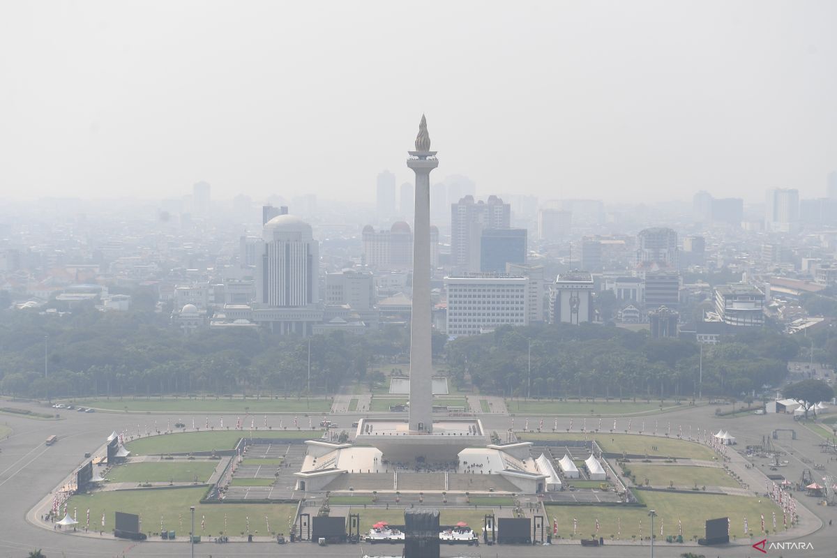 Jumat pagi di Jakarta, kualitas udara tidak sehat